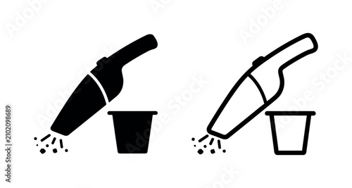 фотографія Handheld Vacuum Cleaner Cleaning Dust Icon Set