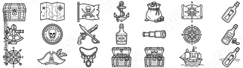 Foto Pirate Treasure Icons Collection