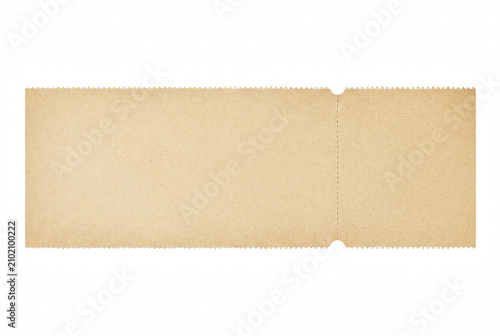 Obraz na płótnie Vintage Perforated Paper Ticket Mockup on Dark Surface