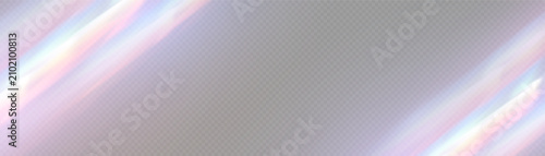 Konstfotografi Dual abstract rainbow prism light leaks on gray background with refraction spect