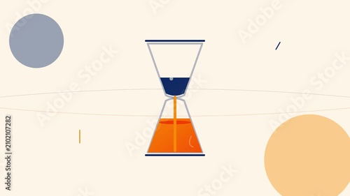 Organic Fluid Hourglass Animation Modern Abstract Vector Video