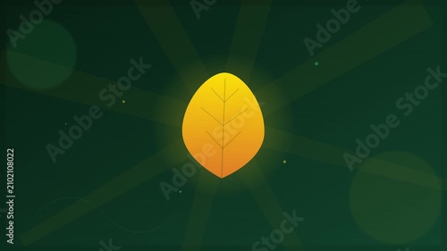 organic leaf eco sustainability nature animated vector background