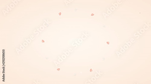 Soft Peach Indian Wedding Floral Wreath Animation