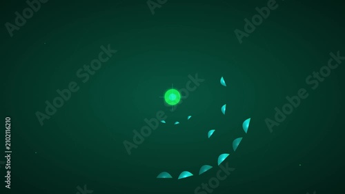 Peacock Themed Teal Mandala Deepawali Animated Greeting Graphic