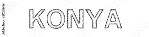 Canvastavla Sketch monochrome Konya text design element