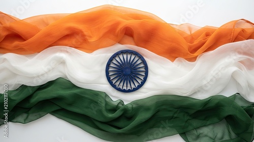 India independence day vibrant tiranga with ashoka chakra national flag celebration