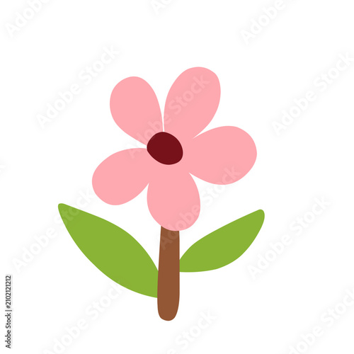 vector illustration of a pink flower