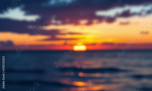 Bild auf Leinwand Abstract Sunset Dark Ocean