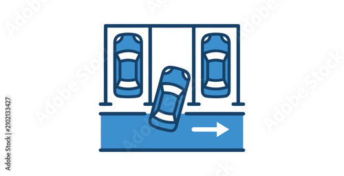 Quadro su tela Car Parking Maneuver Icon