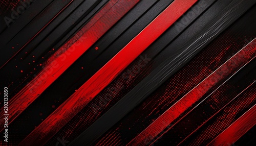 abstract black and red grunge background with diagonal lines and dots