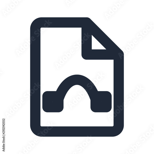 Konstfotografi Vector graphic file with bezier curve and nodes line icon