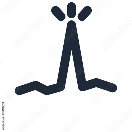 Fotografia Anomaly spike detection line icon