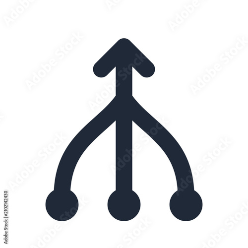 Принти на полотні Roll up data aggregation line icon