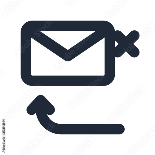 Fotografía Bounced mail returned with curved arrow