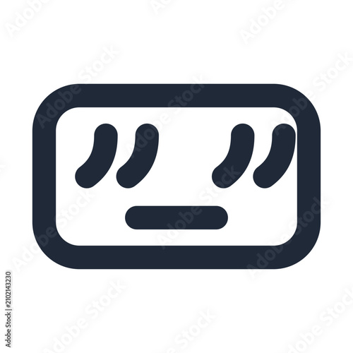 Photos Exact match search phrase in quotation marks line icon