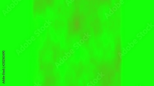 Steady Dark Ash Smoke Column Rising on Green Screen Chroma Key