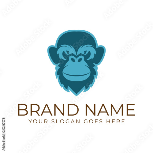 Canvas Print Creative design of elegant monkey head logo