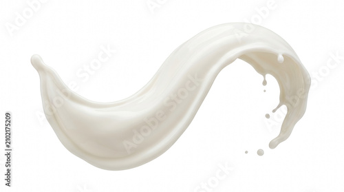 Fotografie Elegant Flowing Wave of Creamy White Liquid