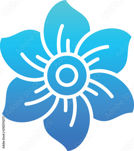 flower glyph gradient icon