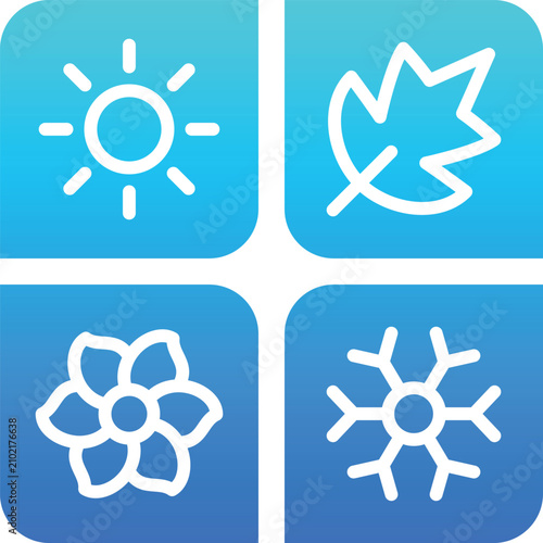 season glyph gradient icon