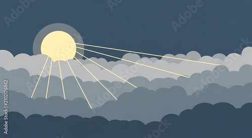 Solar panel farm under bright sunlight in mountains.