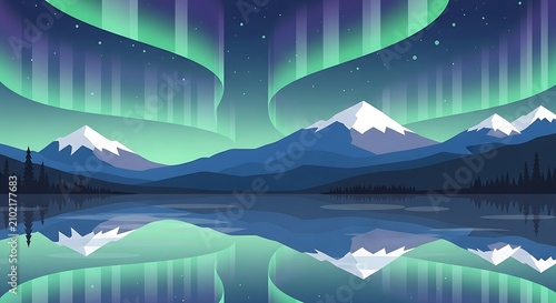 Abstract digital wave motion blue green gradient background.