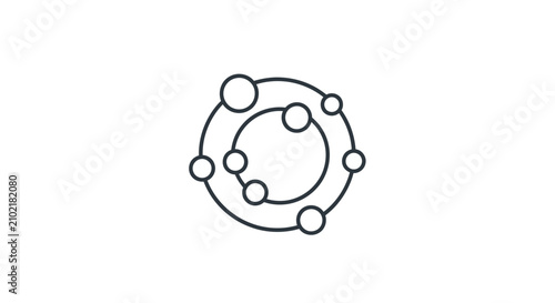 Abstract circular network connection icon.