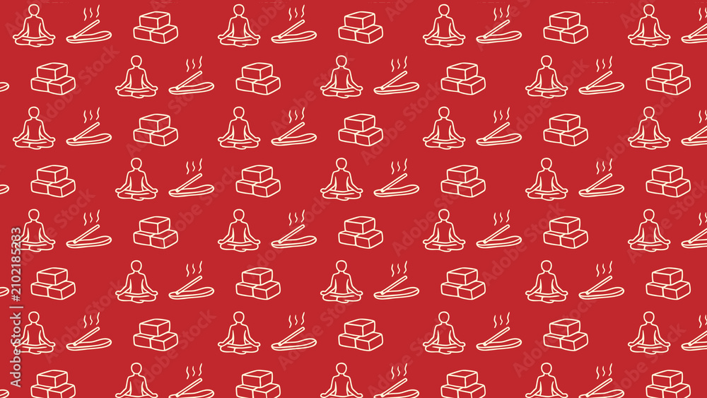 Naklejka premium Ayurveda vector pattern design colored