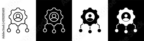 Konstfotografi Creativity white and black icon set design