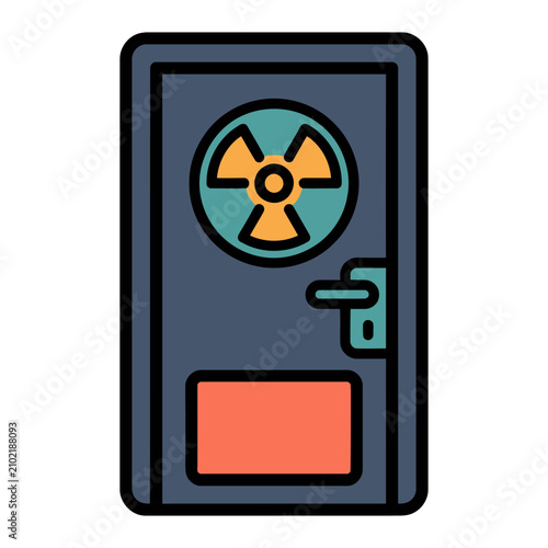 Lead Lined Radiology Room Door Icon for Hospital