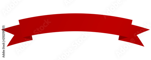 Red ribbon label for sale, promotion, or decoration