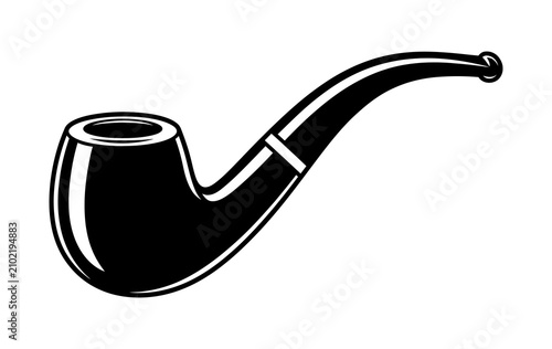 Εκτύπωση καμβά Classic tobacco pipe illustration - A vintage smoking accessory for tobacco enth