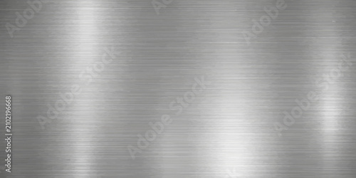 Foto Silver brushed metal texture background polished stainless steel plate surface w