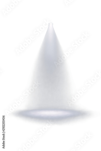 Abstract cone of light emanating from a png isolated on transparent background