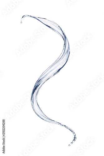 Graceful water splash curve with png isolated on transparent background