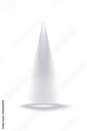 Narrow cone of light with wide base, png isolated on transparent background