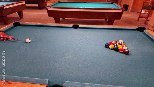 July 2, 2026. New Jersey, USA. The opening break in billiards.