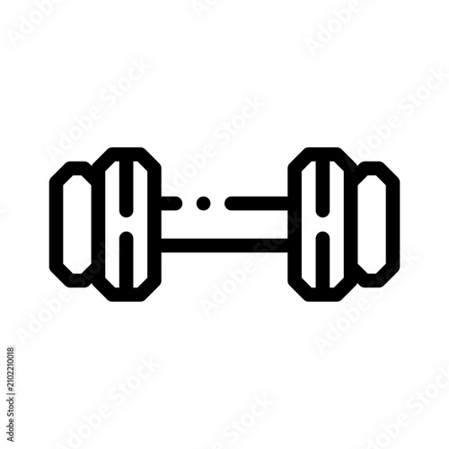 dumbbell line icon
