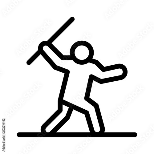 Tableau sur toile javelin line icon