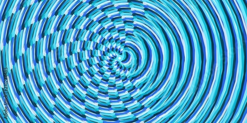 Tableau sur toile Abstract blue circular vortex background with rotating radial concentric art