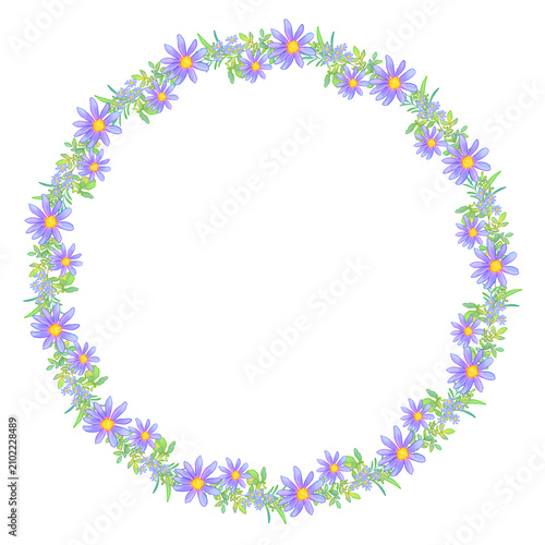 Purple daisy wreath