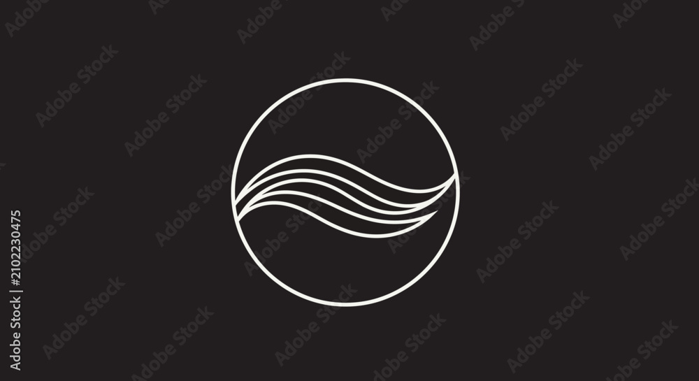 Fototapeta premium Abstract Circular Wave Design Element for Branding and Design Projects