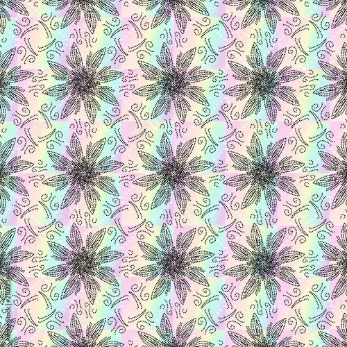 .seamless wallpaper design texture vector art decoration illustration floral geometric ornament decorative floral vintage color textile tile background element shape floral style repetition