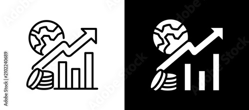 Economic Growth lineglyph icon