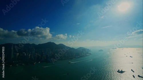 4K Time lapse Building and the skyline of Hong Kong city
