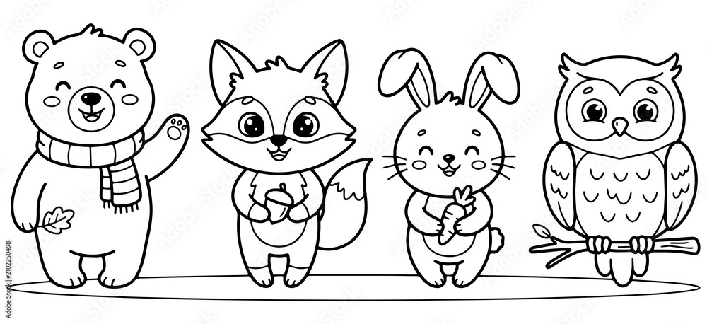 Obraz premium cat, animal, cartoon, vector, cute, kitten, illustration, pet, dog, rabbit, kitty, art, feline, animals, love, fun, drawing, domestic, character, mouse, icon, adorable, pets, baby, design