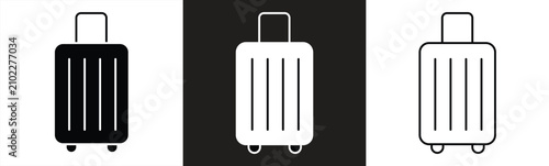 Fényképezés Bag and luggage icon set