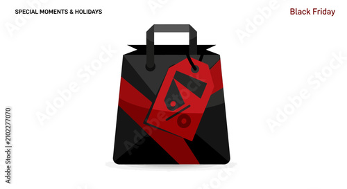 Black Friday shopping bag.