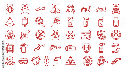 Fotografía Pest Control and Insect Management Icons