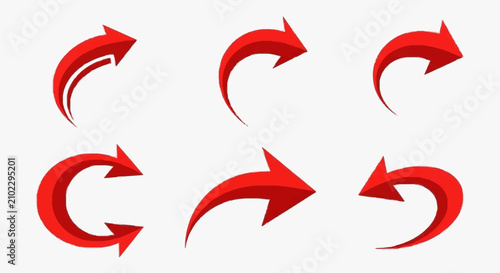 Obraz na płótnie Directional Circular Arrows Motion.
